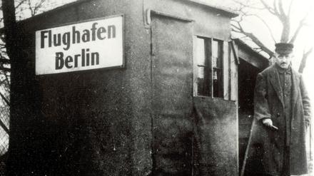 Bretterbude: Das erste Gebäude auf dem Gelände.