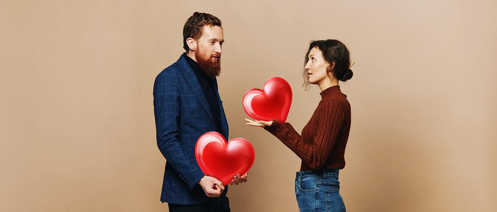 Man and woman couple in a relationship quarrel, yelling, psychological violence in the family, problems in a real relationship between people. High quality photo