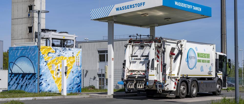 Die Stadt Herten in Nordrhein-Westfalen betreibt eine Flotte wasserstoffgetriebener Mülllaster.
