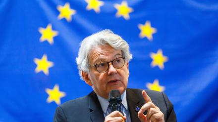 Der EU-Kommissar Thierry Breton besuchte am Freitag die Lausitz, um die Einrichtung eines "Net-Zero-Valley" zu unterstützen.Credits: Lausitzrunde/Andreas Franke