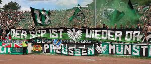 Stimmung an der Hammer Straße. Preußen Münster ist wieder zweitklassig.