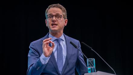 Carsten Linnemann, CDU Generalsekretär, spricht beim CDU-Bundesparteitag. 
