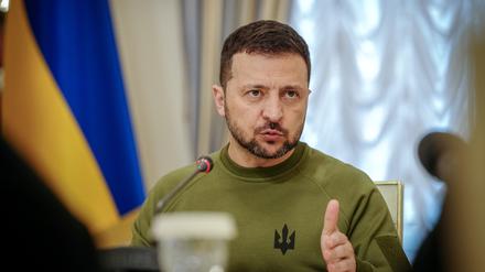 Wolodymyr Selenskyj, Präsident der Ukraine im Präsidentenpalast.