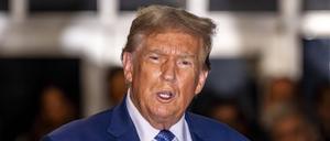 Der ehemalige Präsident Donald Trump während eines Prozesses in New York. 