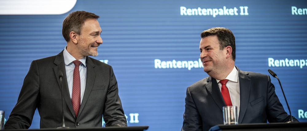 Alles prima? Von wegen. Die FDP von Christian Lindner ist unzufrieden mit dem Vorschlag von Arbeitsminister Hubertus Heil (SPD).