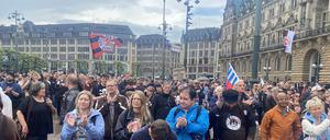 Aufstiegsfeier von St. Pauli. Bilder: Nikolai Prodöhl