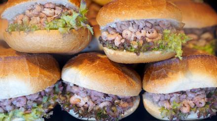 Fischbrötchen. Mahlzeit.