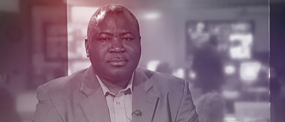 Guy Goma bei seinem berühmten BBC-Interview.
