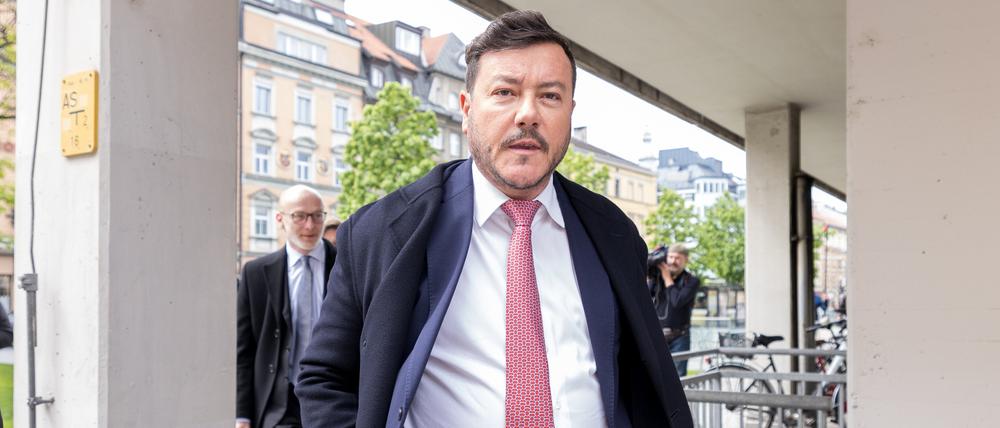 René Benko während der Signa-Prüfungstagsatzung im Konkursverfahren gegen den Signa-Gründer.