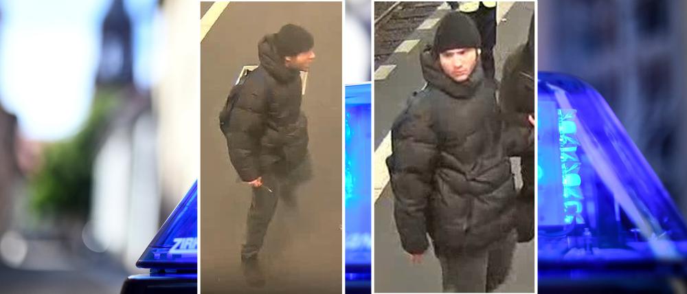 Mit Bildern aus einer Überwachungskamera sucht die Polizei nach einem unbekannten Mann.