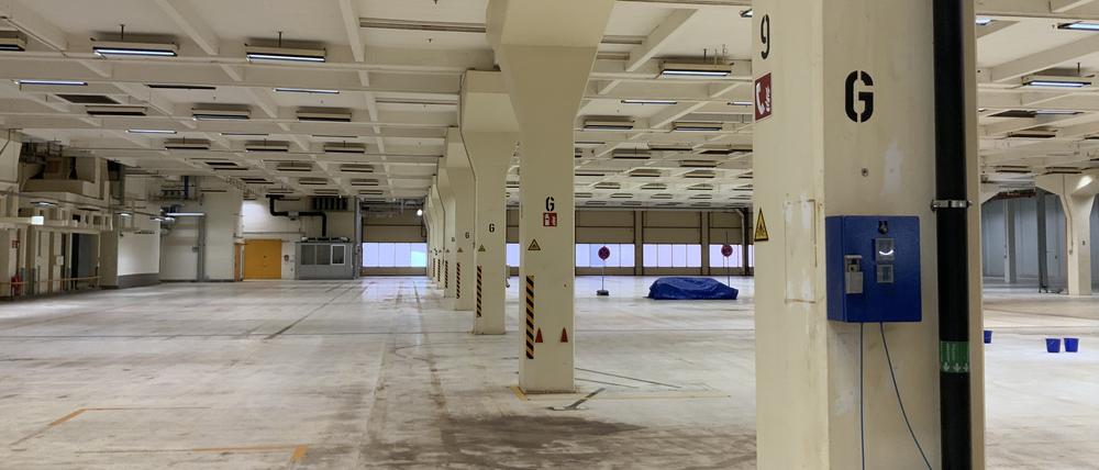 Viel Platz für Geschäftsideen: Nur eine von mehreren großen Hallen, die seit dem Jahr 2019 leer stehen.