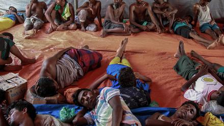 Vertriebene der Rohingya, einer unterdrückten muslimischen Volksgruppe.