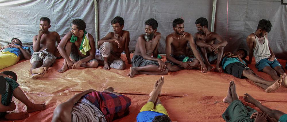 Vertriebene der Rohingya, einer unterdrückten muslimischen Volksgruppe.