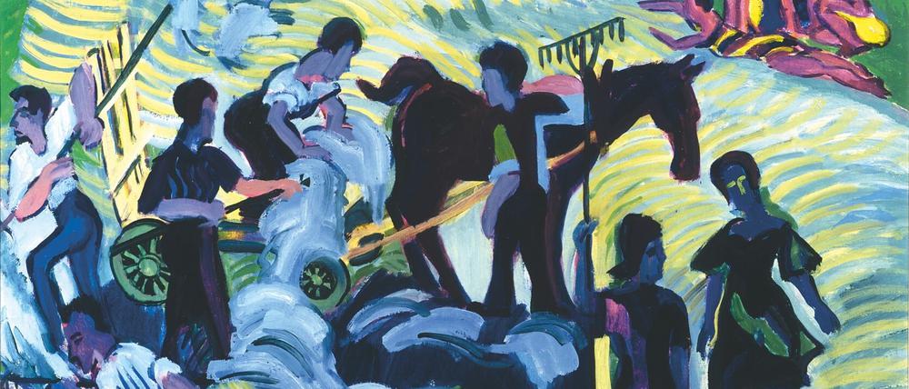 Ernst Ludwig Kirchners „Heuernte“ (114,5 × 144,5 cm) wird bei Grisebach auf 700.000–900.000 Euro geschätzt und am 30. Mai versteigert.