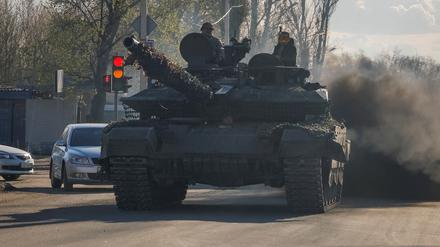 Russische Soldaten in der Region Donezk