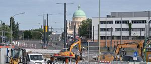 Das Leipziger Dreieck bleibt weiterhin Großbaustelle im Potsdamer Starßenverkehr .