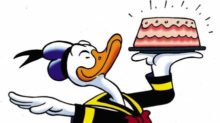 Donald Duck auf einer Zeichnung aus dem Jahr 2004.