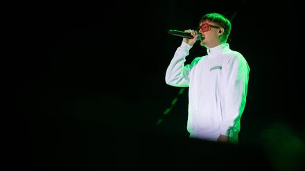 Nico Seyfrid von der Band K.I.Z. auf dem HipHop Open 2023 in Stuttgart.