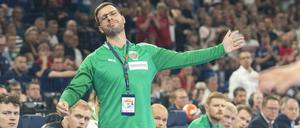 Lief nicht. Füchse-Trainer Jaron Siewert ist enttäuscht.
