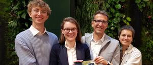 Das Team vom "Volksentscheid Baum": Felix Mühlmann, Génica Schäfgen, Heinrich Strößenreuther, Katharina Baudisch.Foto: Stefan Jacobs