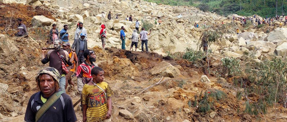 Das Dorf Mulitaka im Hochland von Papua-Neuguinea wurde bei dem Erdrutsch verschüttet.