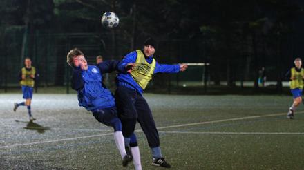 Der TuS Makkabi Berlin nutzt die Julius-Hirsch-Sportanlage an der Harbigstraße in Eichkamp.