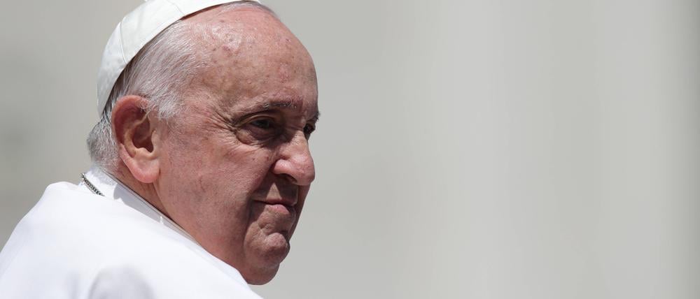 May 26, 2024 - POPE FRANCIS during the World Children s Day Holy Mass in St. Peter s Square at the Vatican City State EvandroInetti_via ZUMA Wire Vatican City State - ZUMAi15_ 20240526_zaf_i15_043 Copyright: xEvandroxInettix