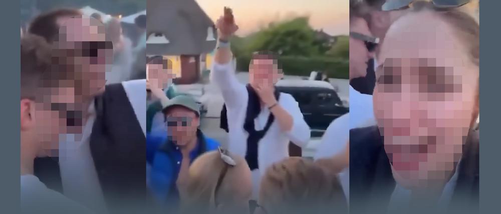 Szenen aus dem rassistischen Video aus dem Sylter Pony-Club.