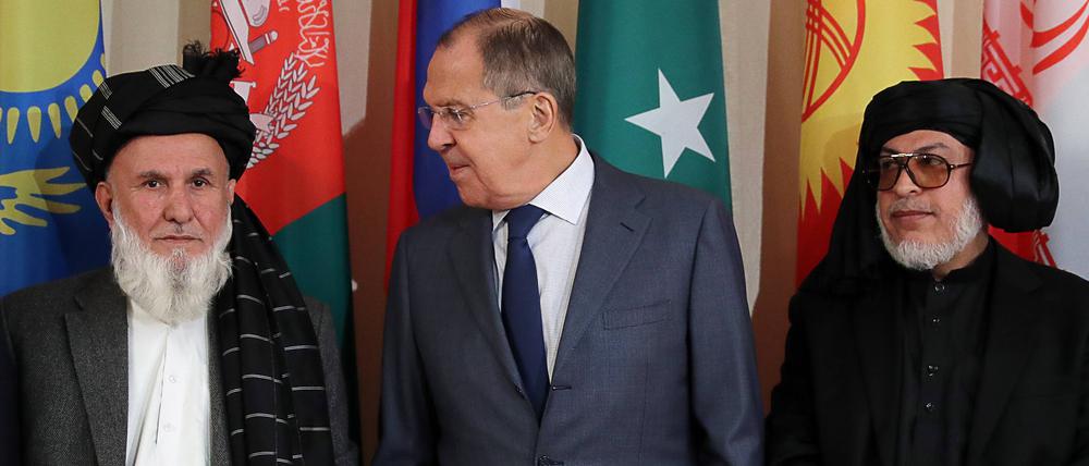 Russlands Außenminister Sergej Lawrow trifft sich schon seit vielen Jahren in Moskau mit Taliban-Vertretern. (Archivbild von 2018)  