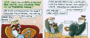 Ausschnitt aus Ralf Königs Comic "Harter Psücharter"