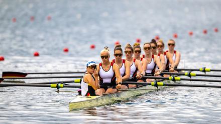 Der Ruderachter der Frauen, der am Stützpunkt in Berlin trainiert, ist nicht für die Olympischen Spiele qualifiziert.