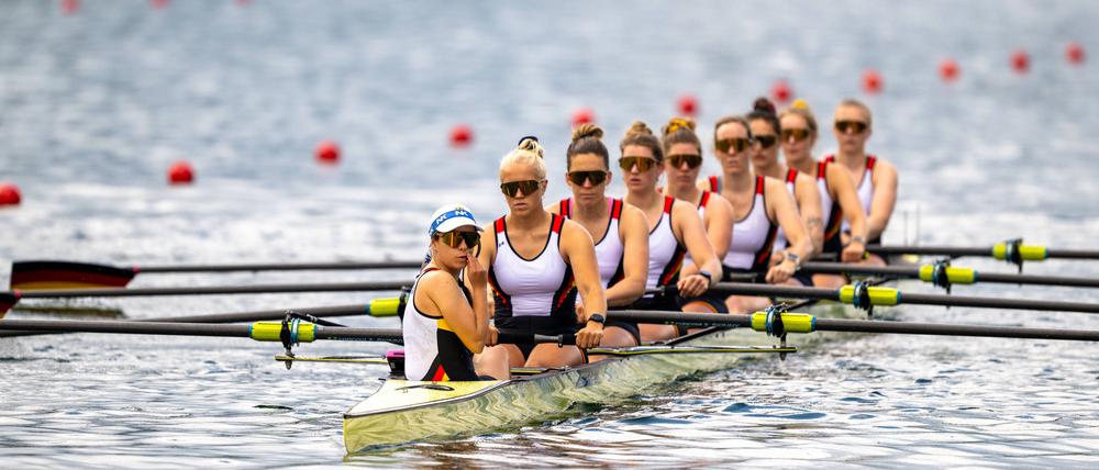 Der Ruderachter der Frauen, der am Stützpunkt in Berlin trainiert, ist nicht für die Olympischen Spiele qualifiziert.