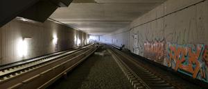 Hauptbahnhof Bahnsteig für S21 City-Bahn im Rohbau.