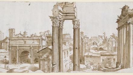 Maarten van Heemskerck, Blick auf das Forum Romanum, um 1532–1536 