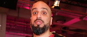 Mit dabei. Abdelkarim ist beim Start von Pfostenbruch dabei.