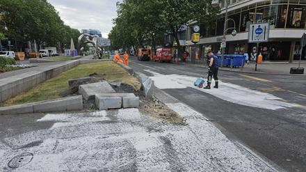 Die Unfallstelle an der Tauentzienstraße.