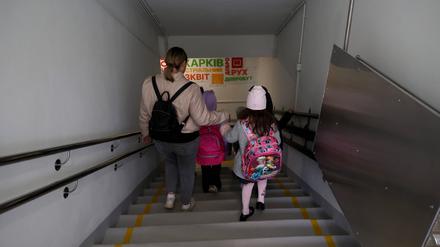 Eine Untergrundschule in der ukrainischen Stadt Charkiw