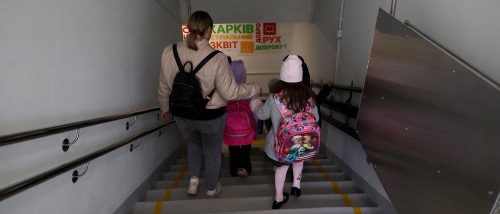 Eine Untergrundschule in der ukrainischen Stadt Charkiw