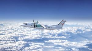 Kann hoch fliegen: Die Fotomontage zeigt das künftige Regionalflugzeug der Deutschen Aircraft.