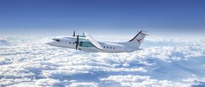 Kann hoch fliegen: Die Fotomontage zeigt das künftige Regionalflugzeug der Deutschen Aircraft.