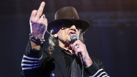 Der Musiker Udo Lindenberg bei einem Konzert 2017 in Kiel (Schleswig-Holstein).