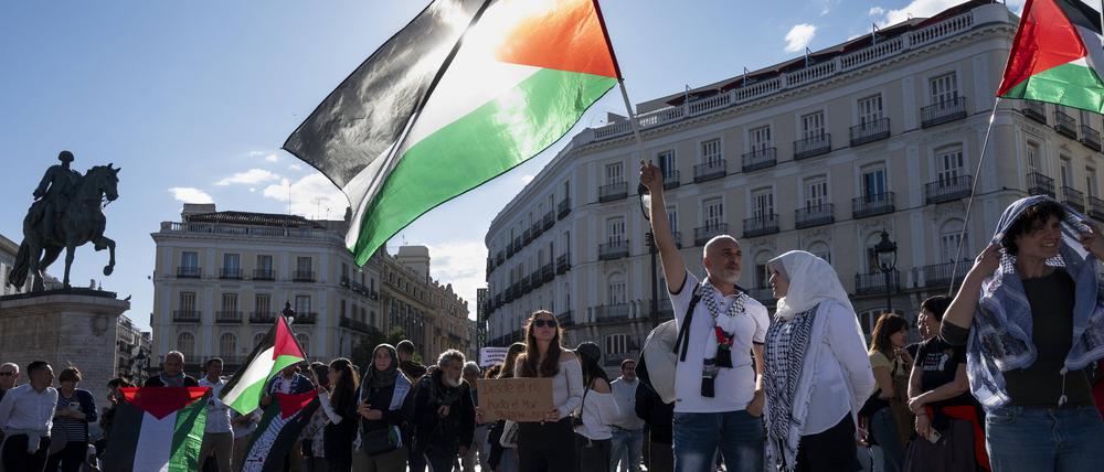 Pro-palästinensische Demo in Madrid
