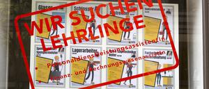 Werbung für Auszubildende.