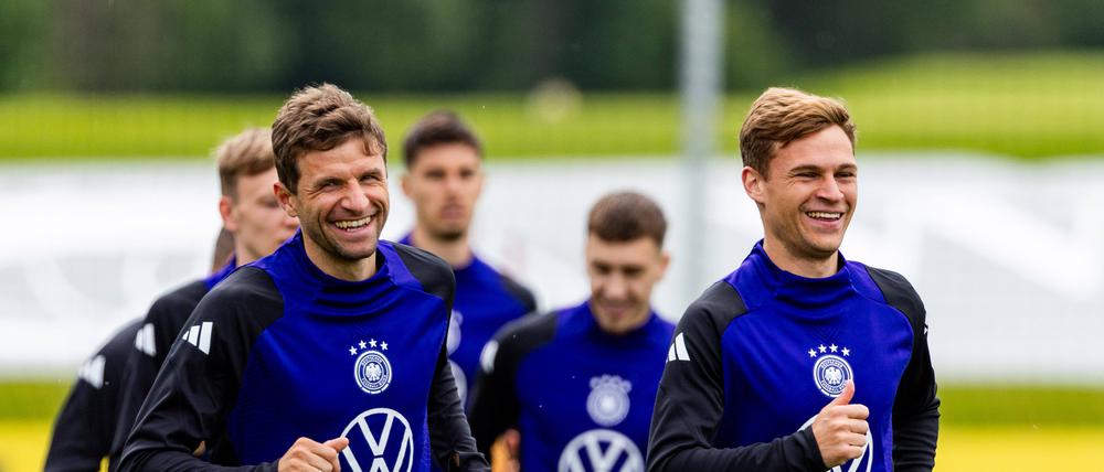 Gute Laune, wo man hinschaut: Das DFB-Team war in Blankenhain um gute Stimmung bedacht.