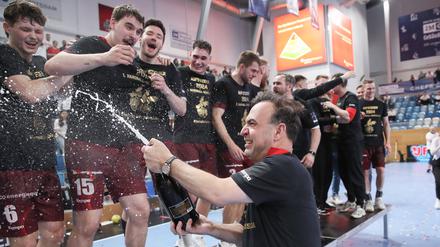 Der bislang größte Erfolg der Handballer vom VfL Potsdam: Der Aufstieg in die erste Bundesliga im Jahr 2024.
