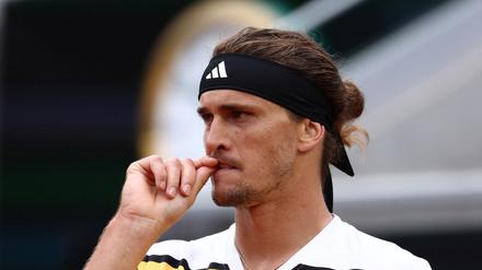 Alexander Zverev in der zweiten Runde der French Open. 