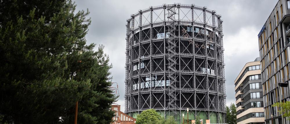 Das Schöneberger Gasometer in seiner neuen Rolle als Bürogebäude mit Eventflächen.
