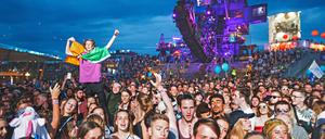 Besucher des Melt-Festivals.