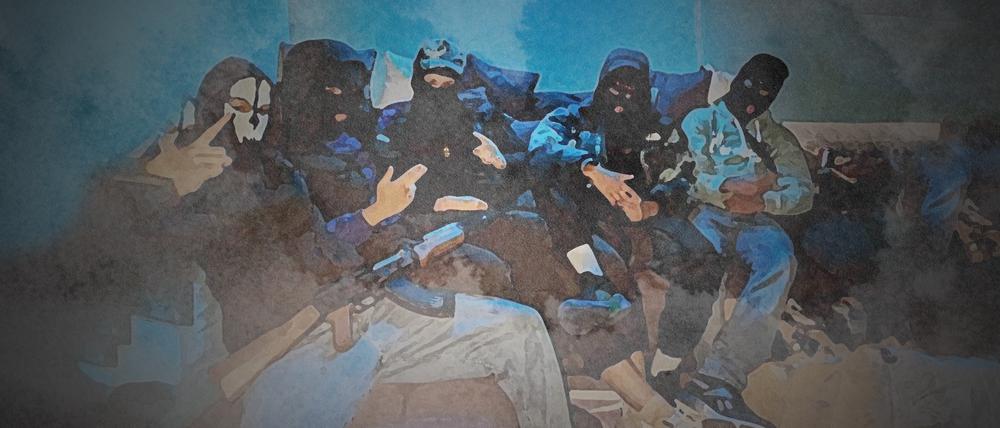 Mit Waffen posieren Jugendliche im Netz.