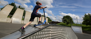 Die Skateanlage im Volkspark ist beliebt. Damit das auch in Zukunft so bleibt, wird sie derzeit umgebaut.